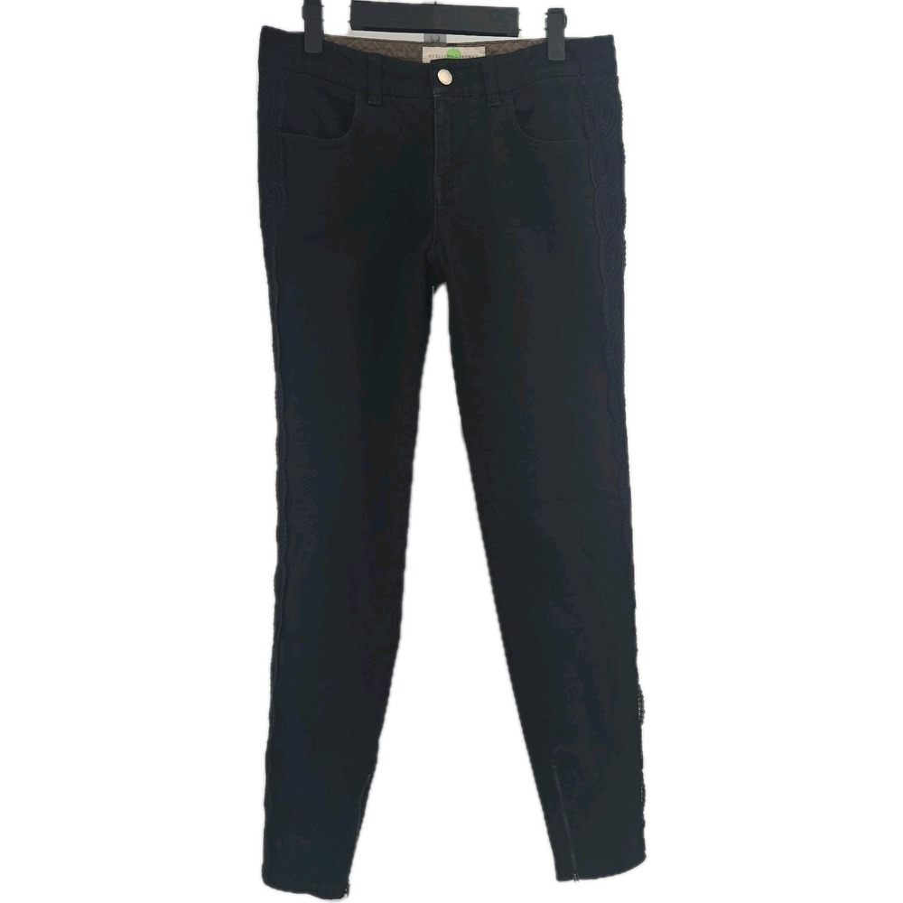 Stella McCartney Women's Size 28 Black Denim Zipper Ankle Jeans Made Inโ Italy